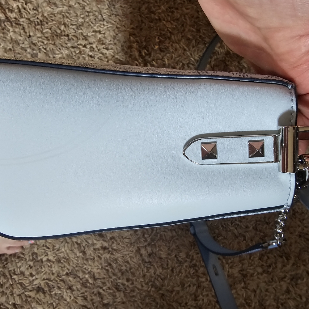 Michael Kors Blue Monogram Shoulder Bag - Picture 8 of 8